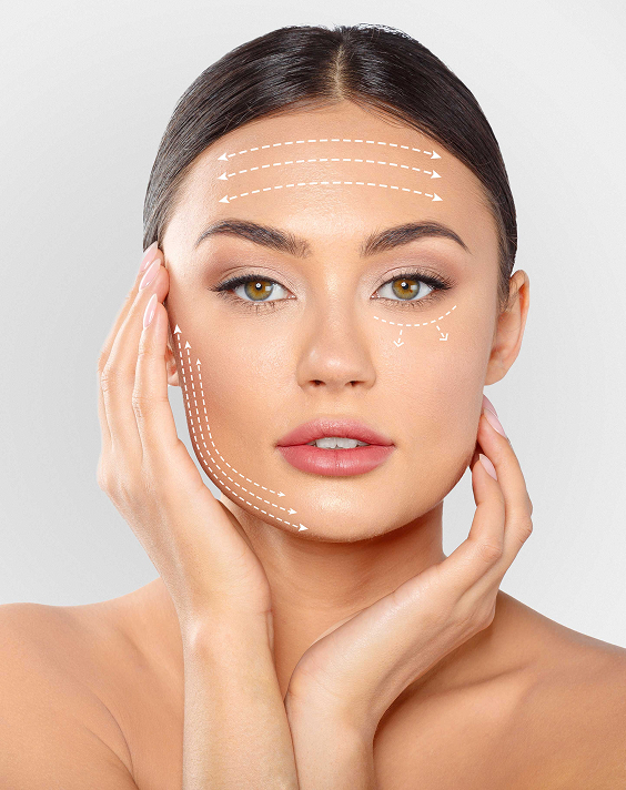 Facial injectable treatment areas
